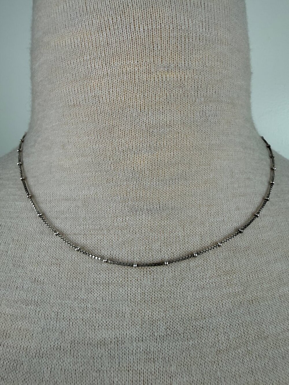 Sterling Silver Satellite Chain Necklace 18"